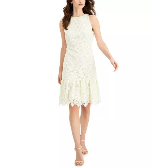 Lauren Ralph Lauren Dresses & Skirts - Lauren Ralph Lauren Women’s Lace Sleeveless Dress Victorian Romantic Ivory Sz. 8